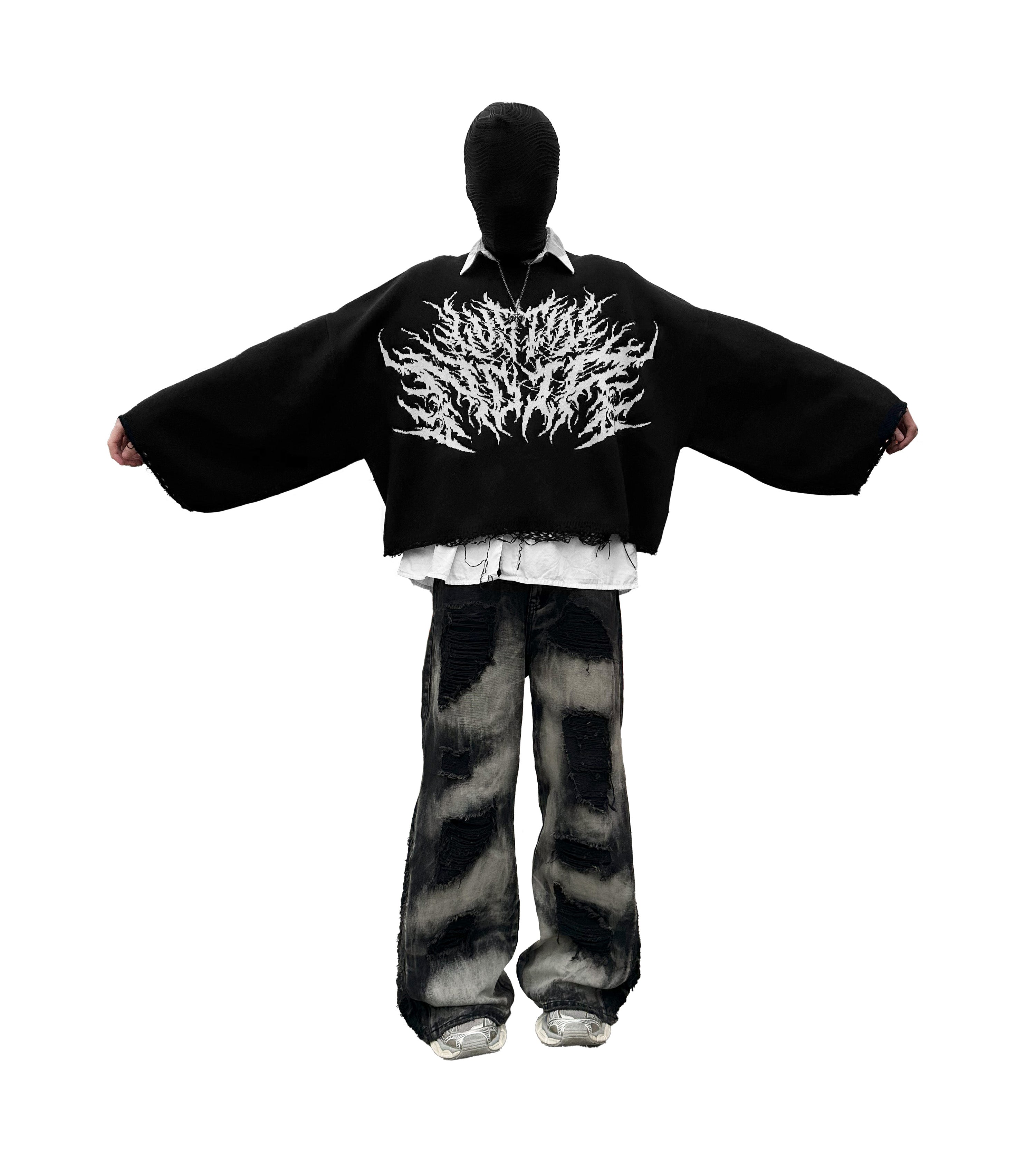 Destroyed Knit V3 - LUST IN NOIR