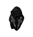 Tribal Zip Hoodie - LUST IN NOIR
