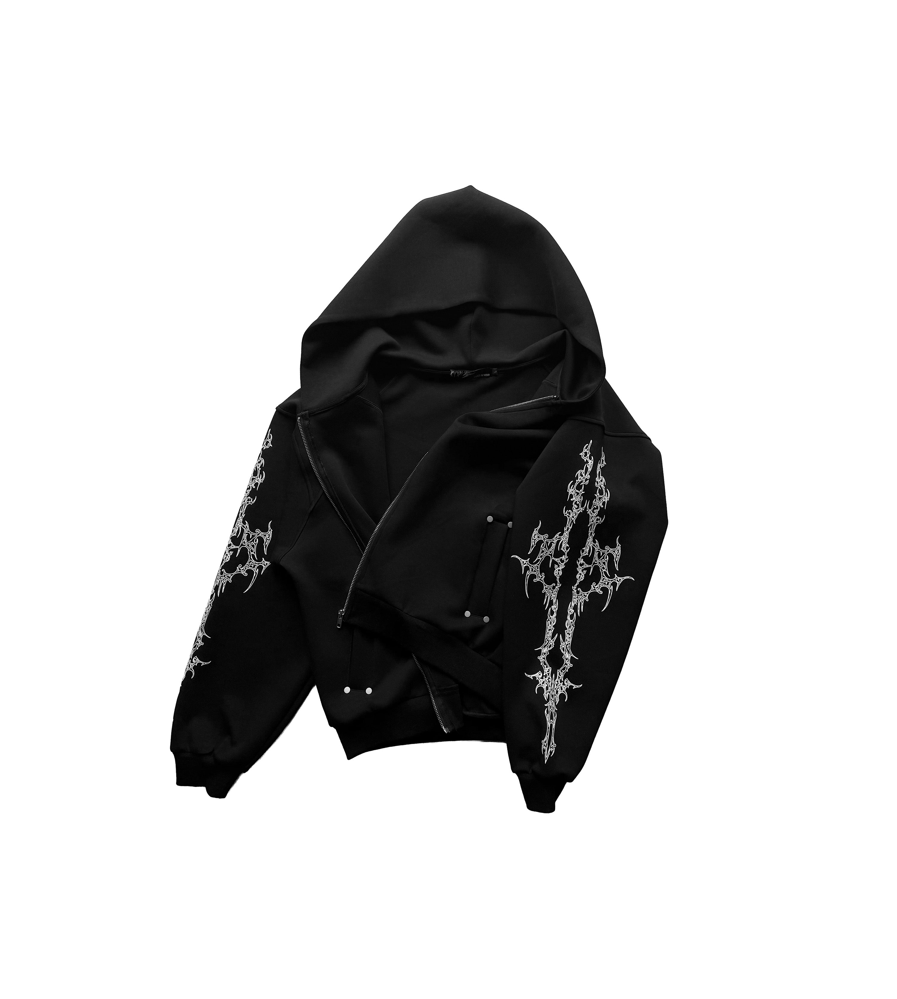 Tribal Zip Hoodie – LUST IN NOIR