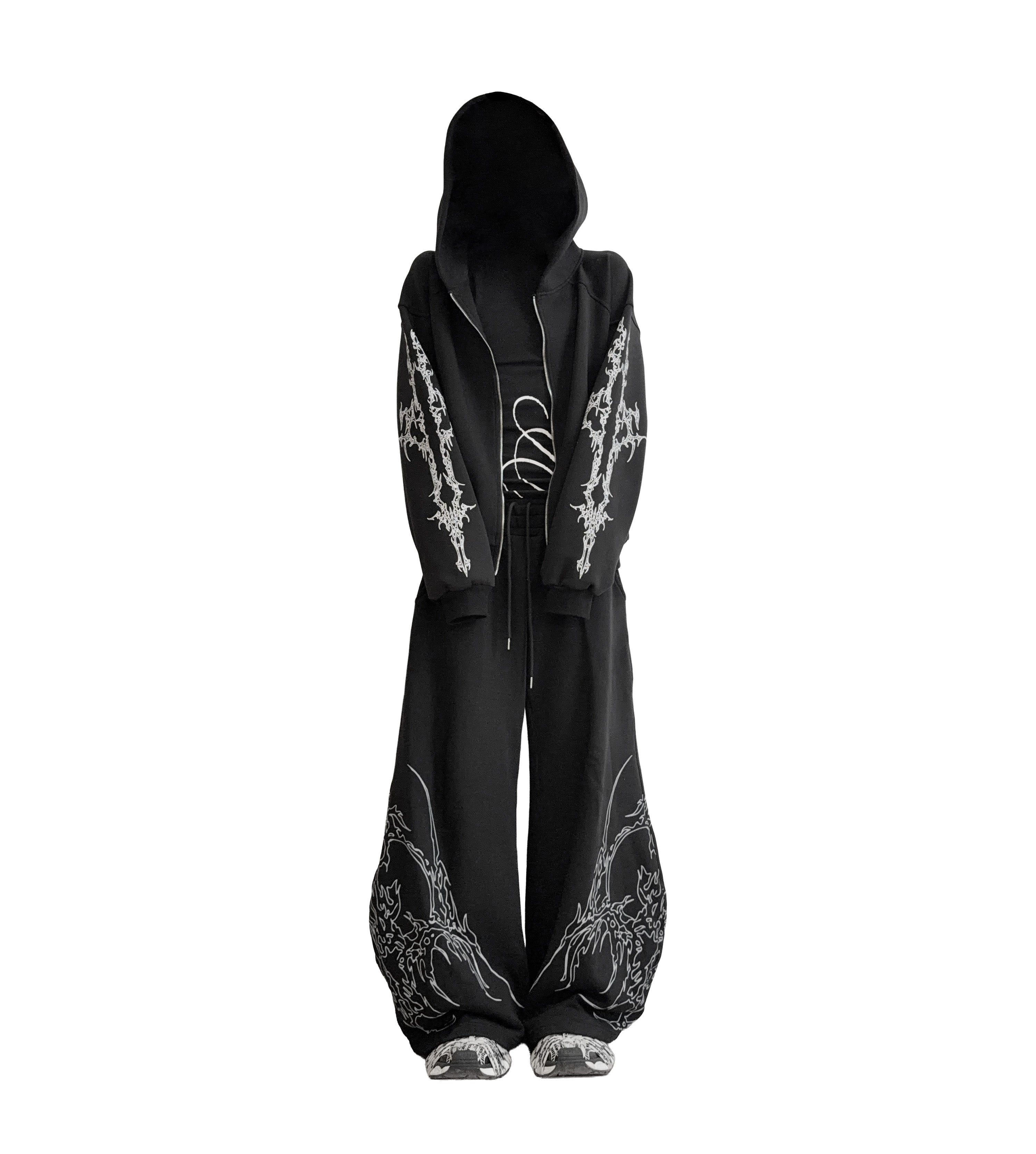 Tribal Zip Hoodie – LUST IN NOIR