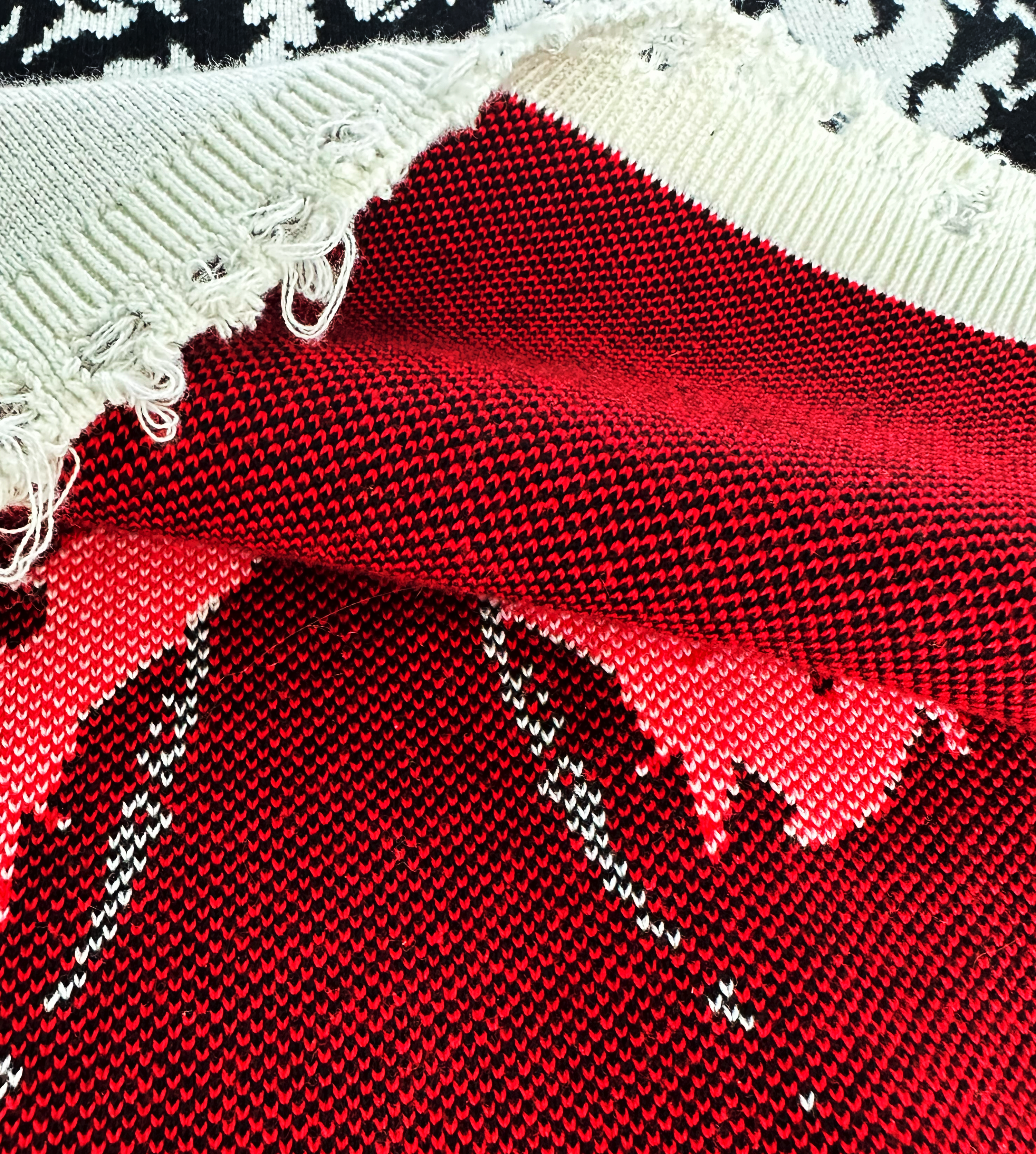 【DISCERNMENT】Hidden Punk Damage Knit Destroyed Knit V2 – LUST IN NOIR