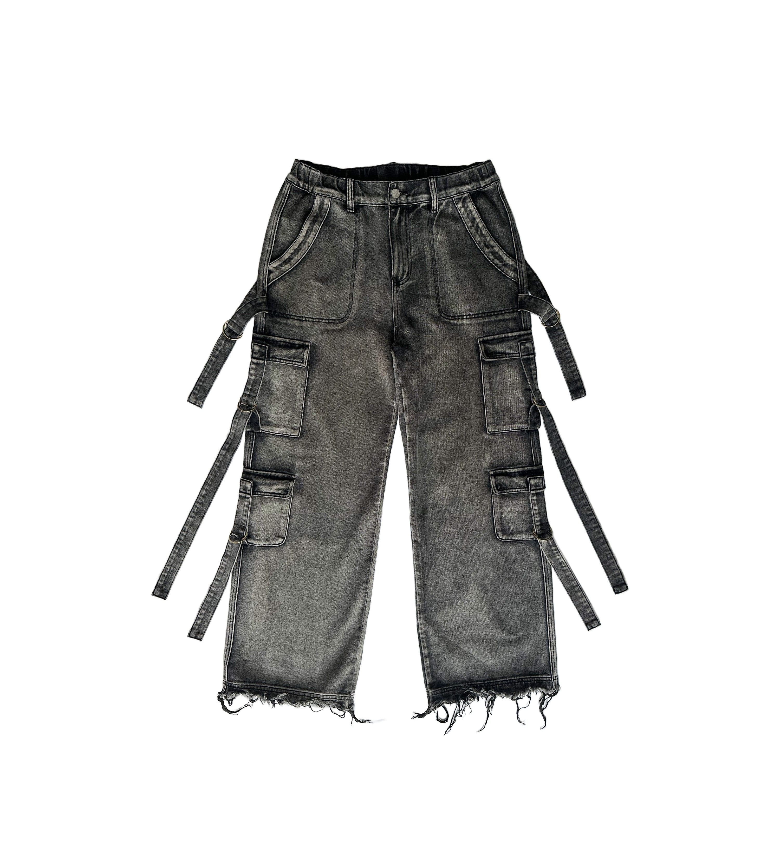 Stringed Baggy Jeans - LUST IN NOIR